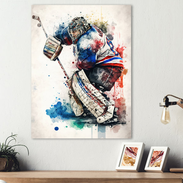 Latitude Run® Hockey Goalie III Modern Metal Wall Décor Wayfair